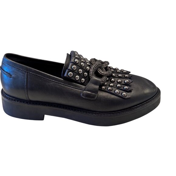 Saint G Kim Keltie Loafer Size 9 Black NWOB Leather Nordstrom's $114 - Picture 10 of 11